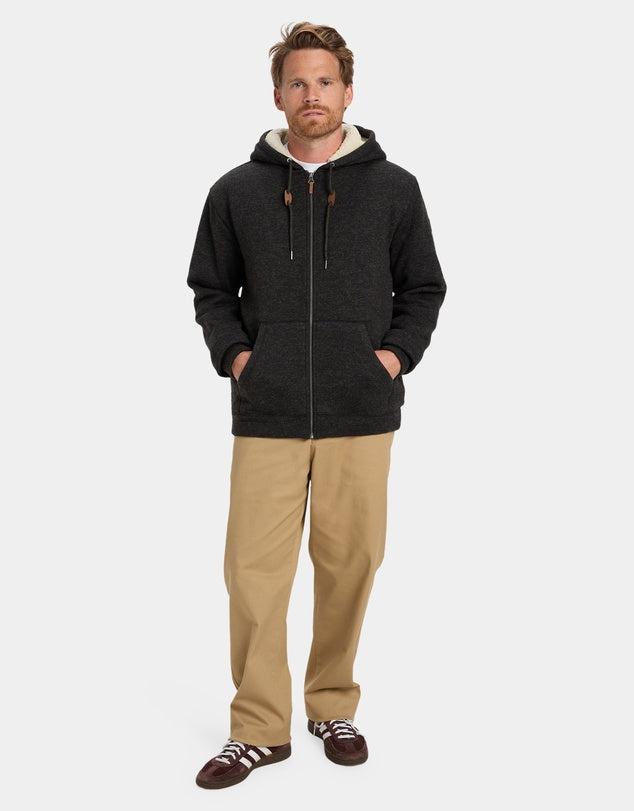 QUIKSILVER KELLER SHERPA - BLACK HEATHER