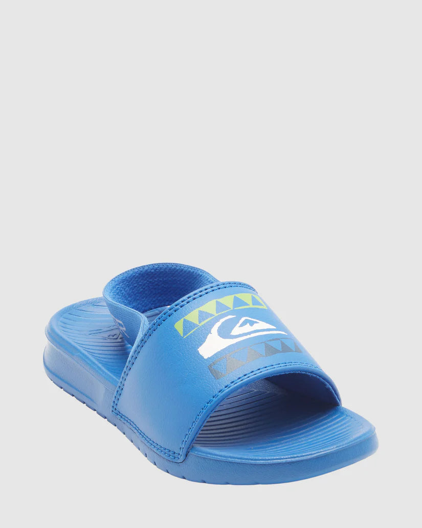 QUIKSILVER KIDS BRIGHT COAST STRAPPED SLIDE - BLUE