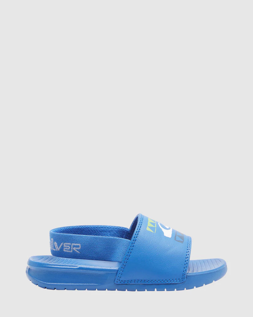 QUIKSILVER KIDS BRIGHT COAST STRAPPED SLIDE - BLUE