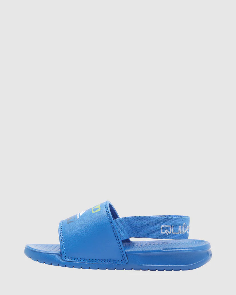 QUIKSILVER KIDS BRIGHT COAST STRAPPED SLIDE - BLUE