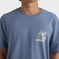QUIKSILVER  LAZY PALMS SHORT SLEEVE -  CHINA BLUE