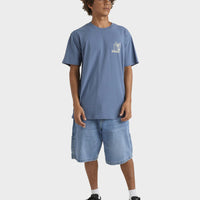 QUIKSILVER  LAZY PALMS SHORT SLEEVE -  CHINA BLUE