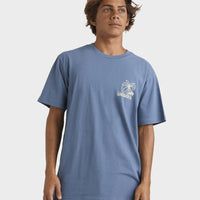 QUIKSILVER  LAZY PALMS SHORT SLEEVE -  CHINA BLUE