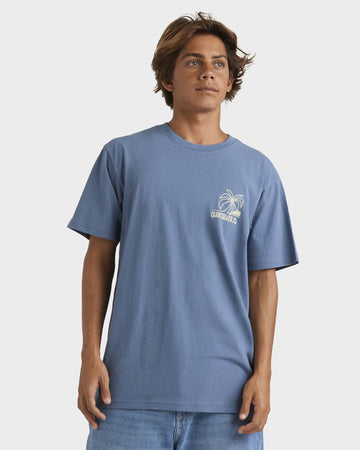 QUIKSILVER  LAZY PALMS SHORT SLEEVE -  CHINA BLUE