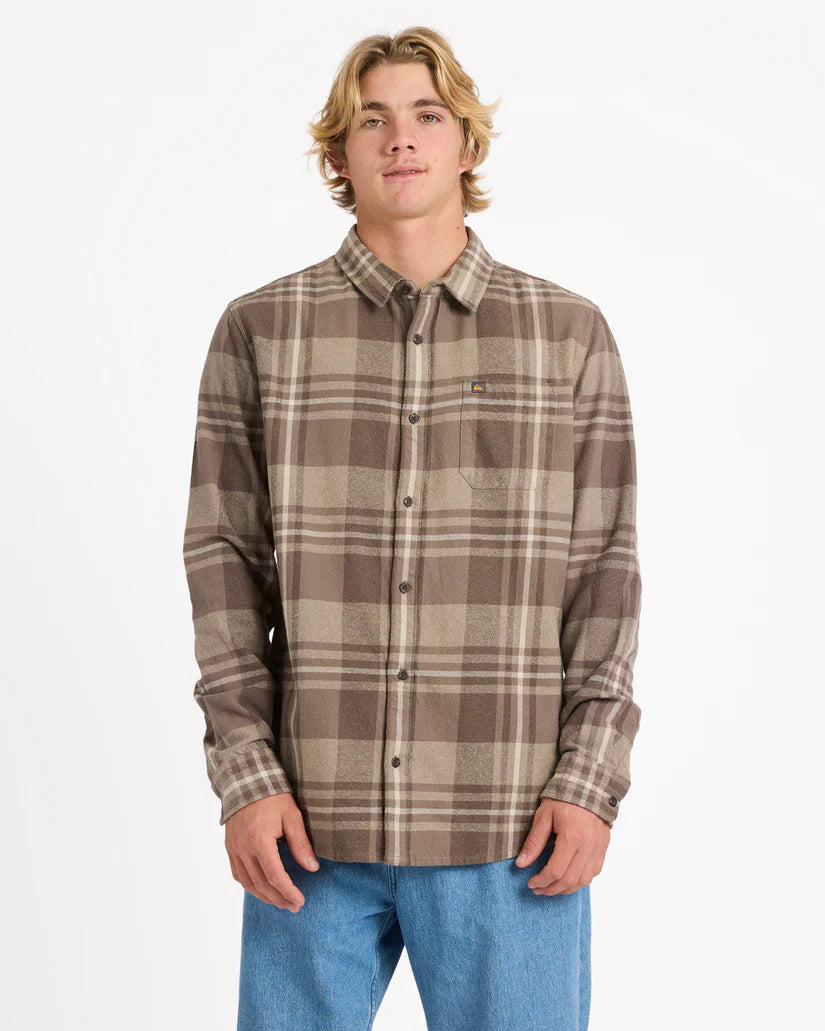 QUIKSILVER MENS SCRIBE PLAID LONG SLEEVE SHIRT - SENECA ROCK SCRIBE PLAID