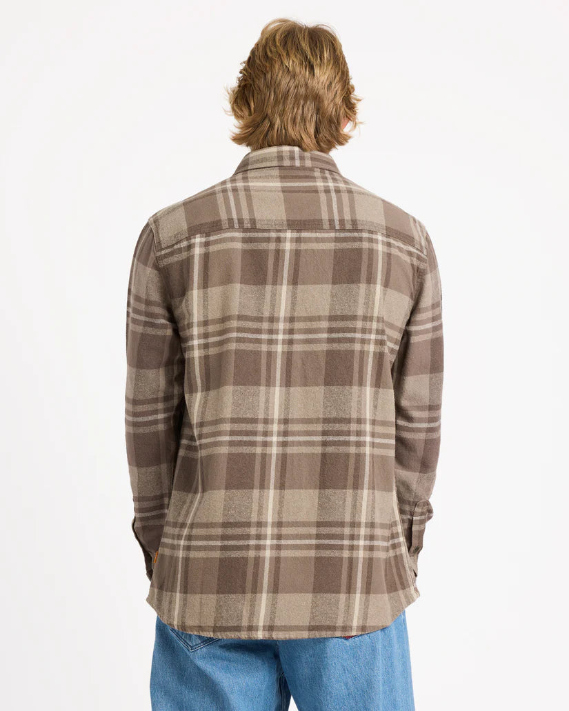 QUIKSILVER MENS SCRIBE PLAID LONG SLEEVE SHIRT - SENECA ROCK SCRIBE PLAID