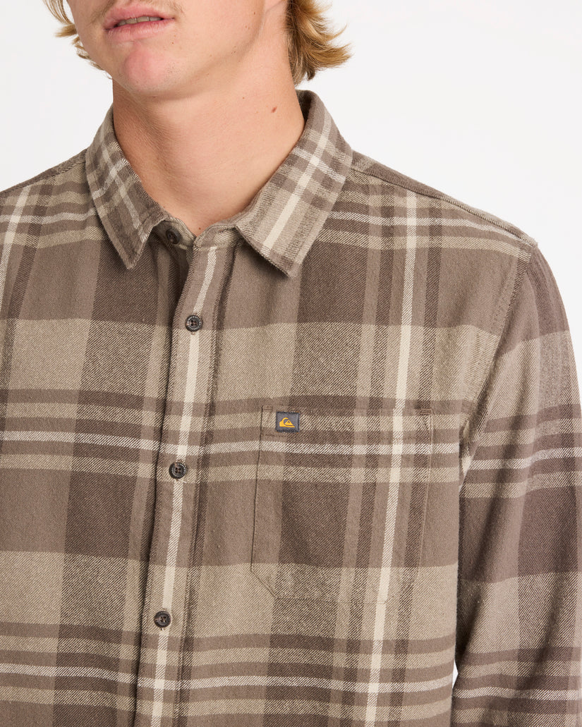 QUIKSILVER MENS SCRIBE PLAID LONG SLEEVE SHIRT - SENECA ROCK SCRIBE PLAID