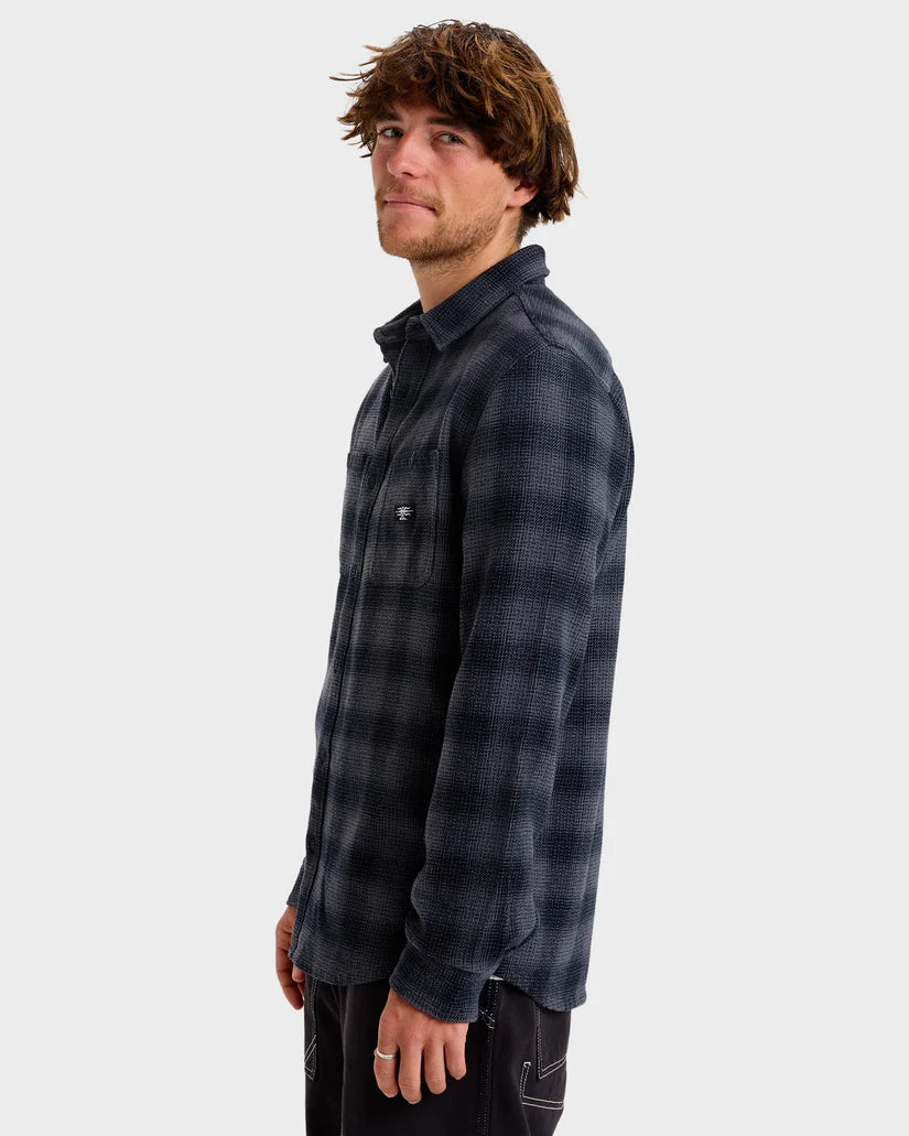 QUIKSILVER SHADY TIMES FLANNEL - IRON GATE SHADY