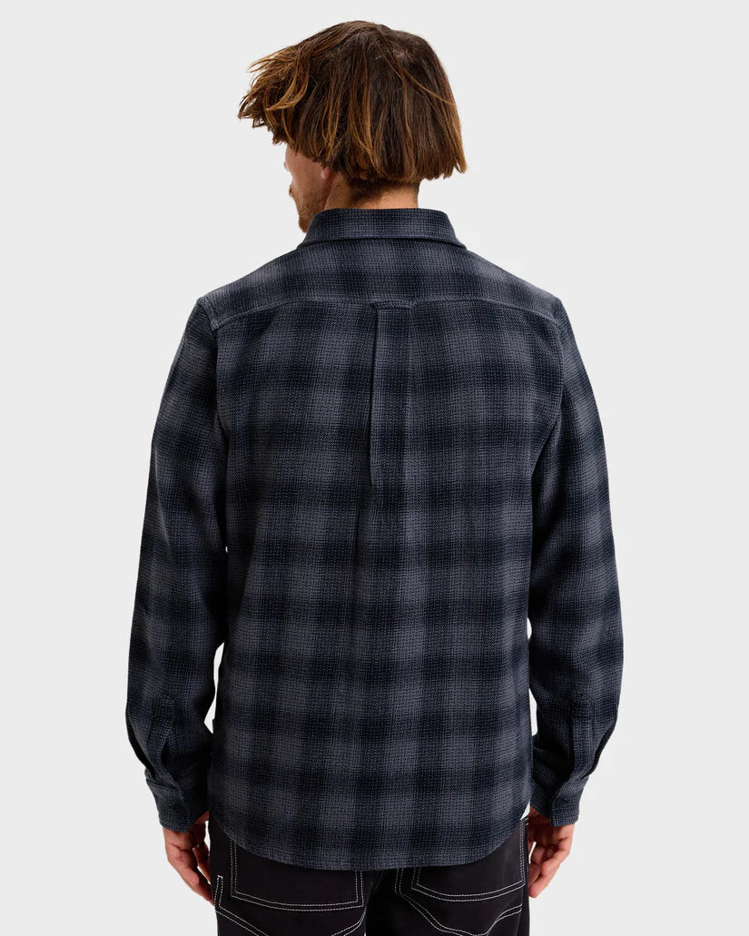 QUIKSILVER SHADY TIMES FLANNEL - IRON GATE SHADY