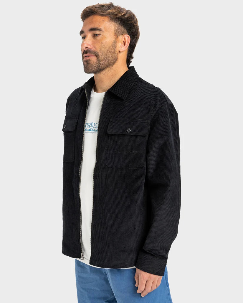QUIKSILVER MENS SHAPAC RAD CASUAL JACKET - BLACK