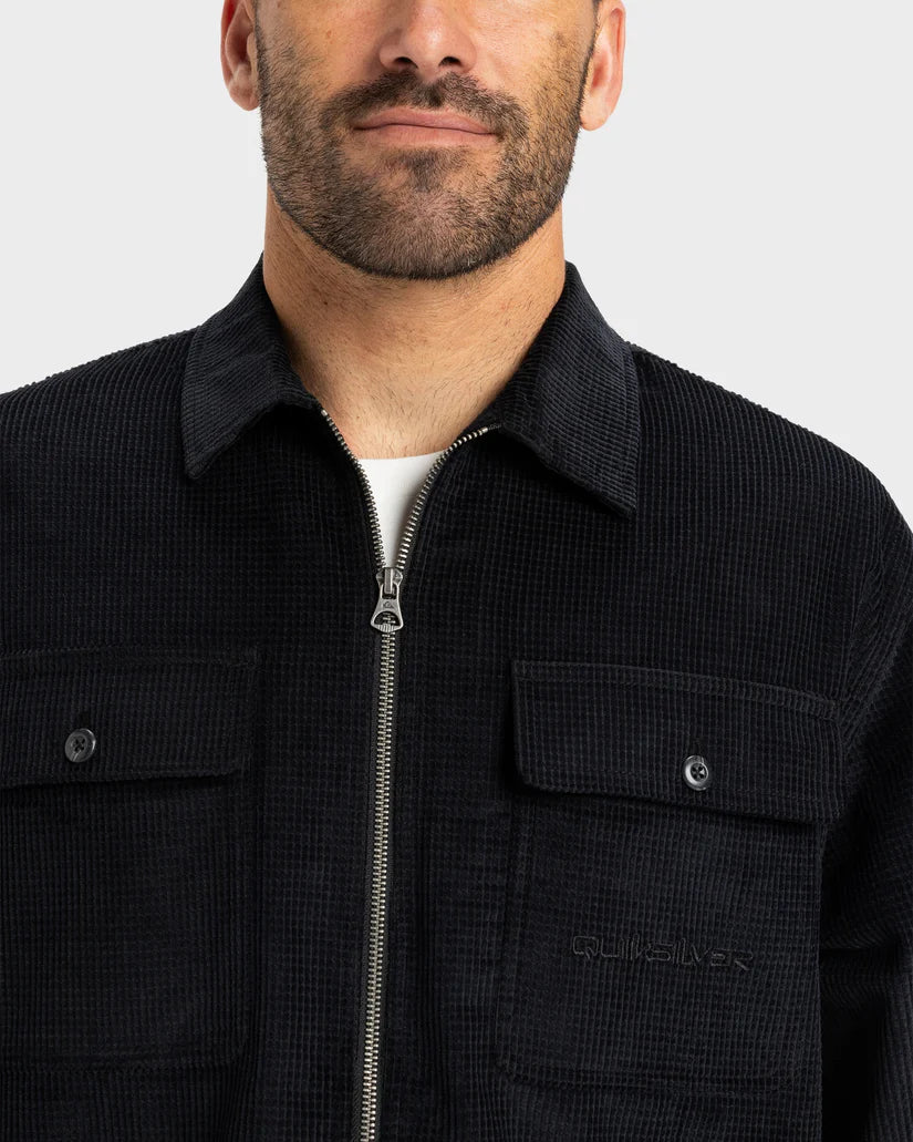 QUIKSILVER MENS SHAPAC RAD CASUAL JACKET - BLACK
