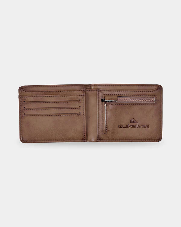 QUIKSILVER  SLIM RAYS WALLET - CHOCOLATE BROWN