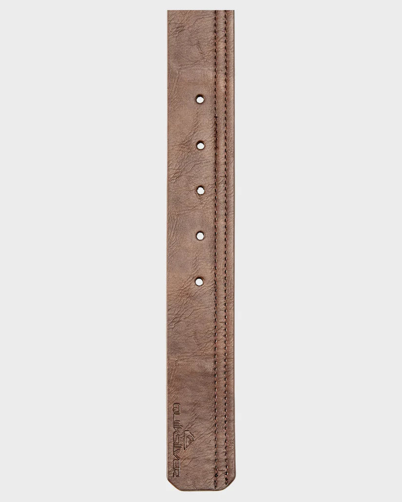 QUIKSILVER STITCHIN BELT - CHOCOLATE BROWN
