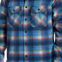 QUIKSILVER SURF DAYS LONG SLEEVE SHIRT- STAR SAPHIRE PLAID