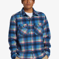 QUIKSILVER SURF DAYS LONG SLEEVE SHIRT- STAR SAPHIRE PLAID