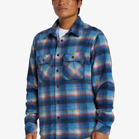 QUIKSILVER SURF DAYS LONG SLEEVE SHIRT- STAR SAPHIRE PLAID