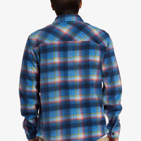 QUIKSILVER SURF DAYS LONG SLEEVE SHIRT- STAR SAPHIRE PLAID