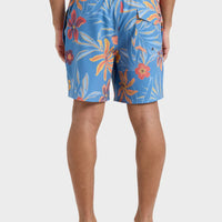 QUIKSILVER  SURFSILK STRAIGHT VOLLEY 17NB - CORONET BLUE NATURAL SURREALIS