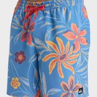 QUIKSILVER  SURFSILK STRAIGHT VOLLEY 17NB - CORONET BLUE NATURAL SURREALIS