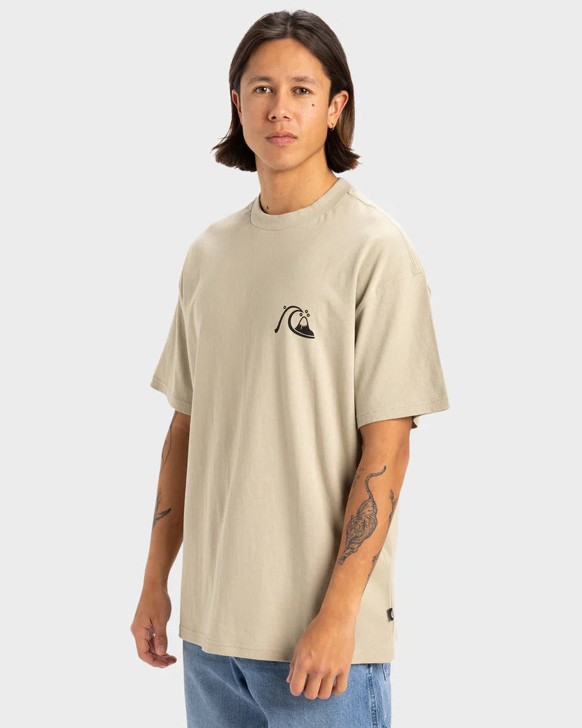 QUIKSILVER MENS TAIL SPIN SS - ABBEY STONE