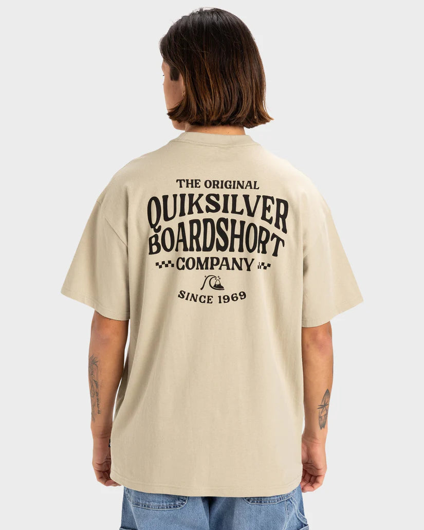 QUIKSILVER MENS TAIL SPIN SS - ABBEY STONE