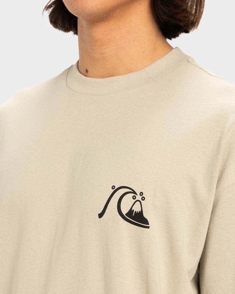 QUIKSILVER MENS TAIL SPIN SS - ABBEY STONE