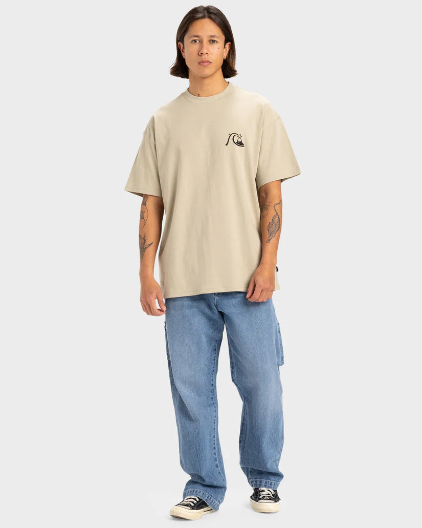 QUIKSILVER MENS TAIL SPIN SS - ABBEY STONE
