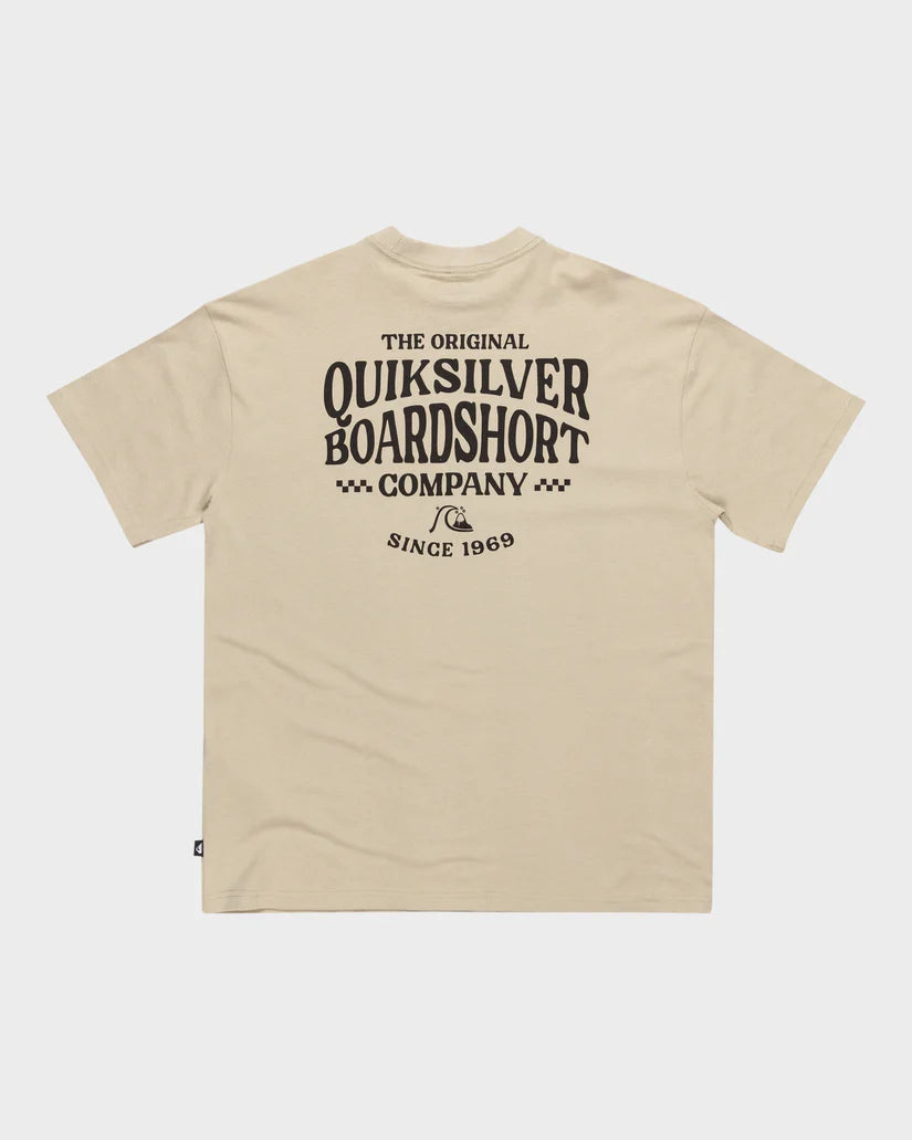 QUIKSILVER MENS TAIL SPIN SS - ABBEY STONE