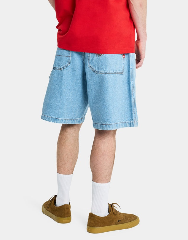 QUIKSILVER YG BAGGY DENIM SHORT - INDIGO LIGHT