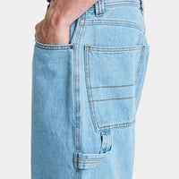 QUIKSILVER YG BAGGY DENIM SHORT - INDIGO LIGHT