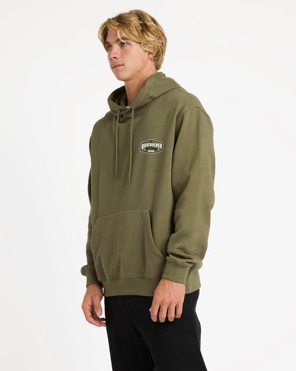 QUIKSILVER HOOK PULLOVER HOODIE - OLIVE