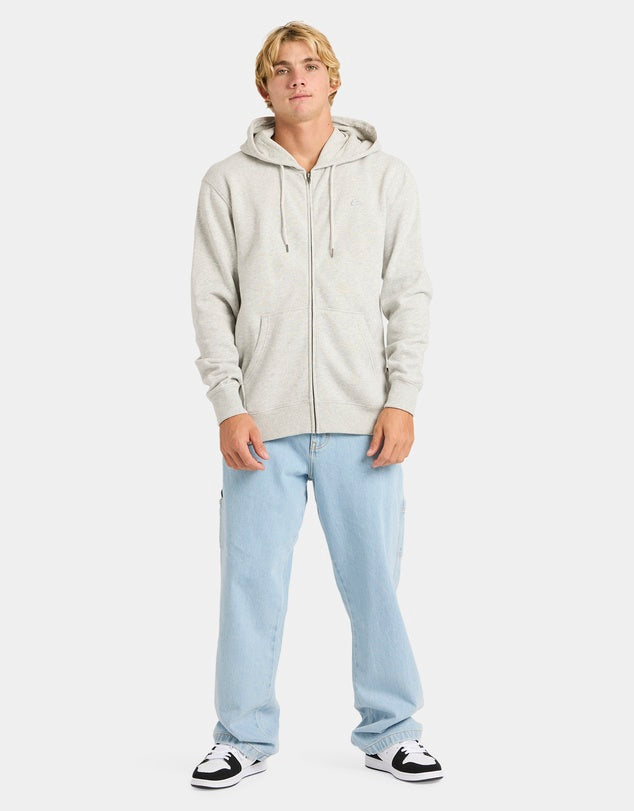 QUIKSILVER SALT WATER ZIP HOOD - LIGHT GREY HEATHER