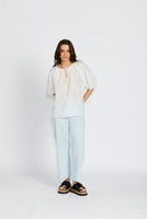 FLORENCE BOHEMIA DAISY TOP - WHITE