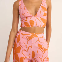 RHYTHM  BORA BORA FLORAL TOP - PINK