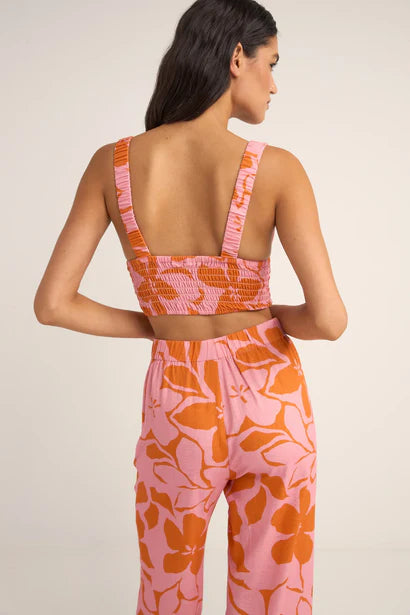 RHYTHM  BORA BORA FLORAL TOP - PINK
