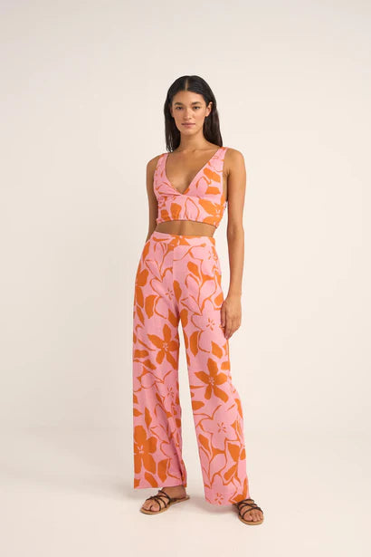 RHYTHM  BORA BORA FLORAL TOP - PINK