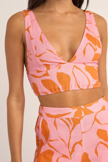 RHYTHM  BORA BORA FLORAL TOP - PINK