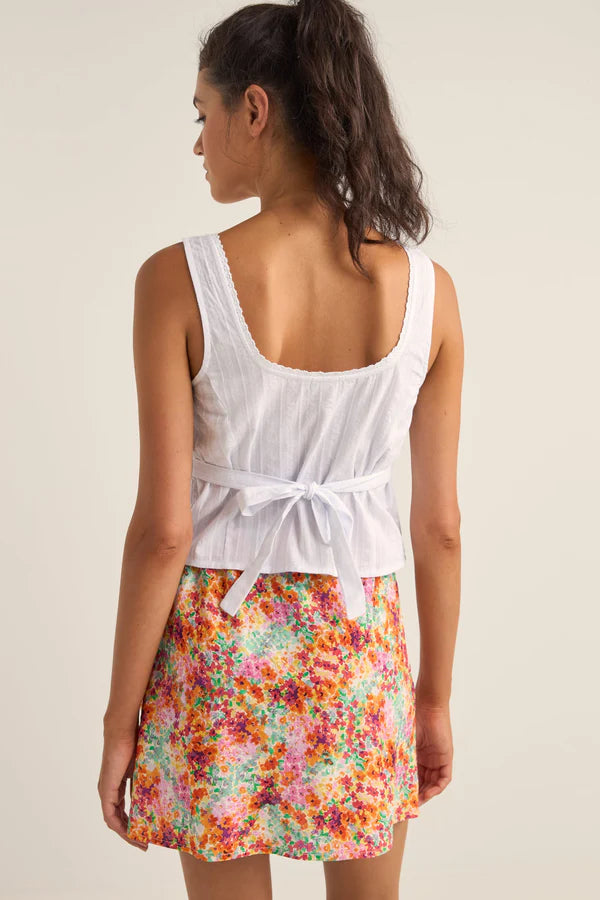 RHYTHM  BRIGHTON BUTTON TOP - WHITE