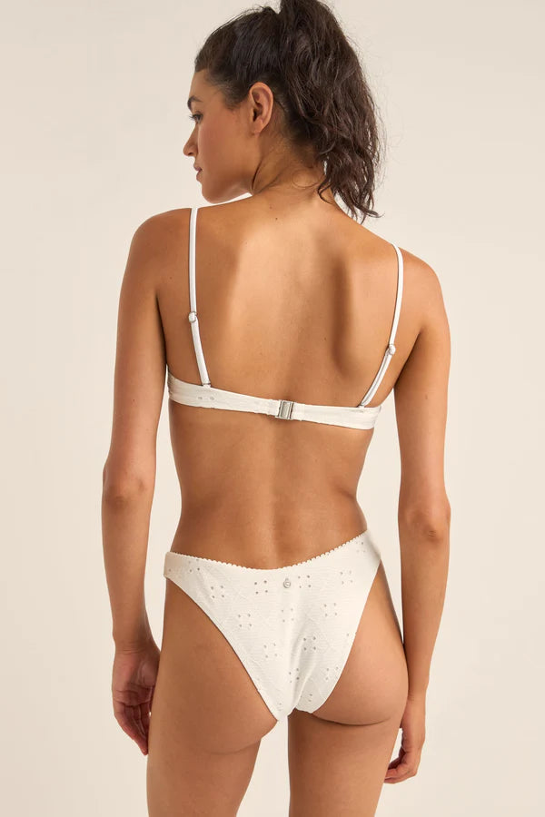 RHYTHM BRIGHTON  EYELET PICO UNDERWIRE TOP - IVORY