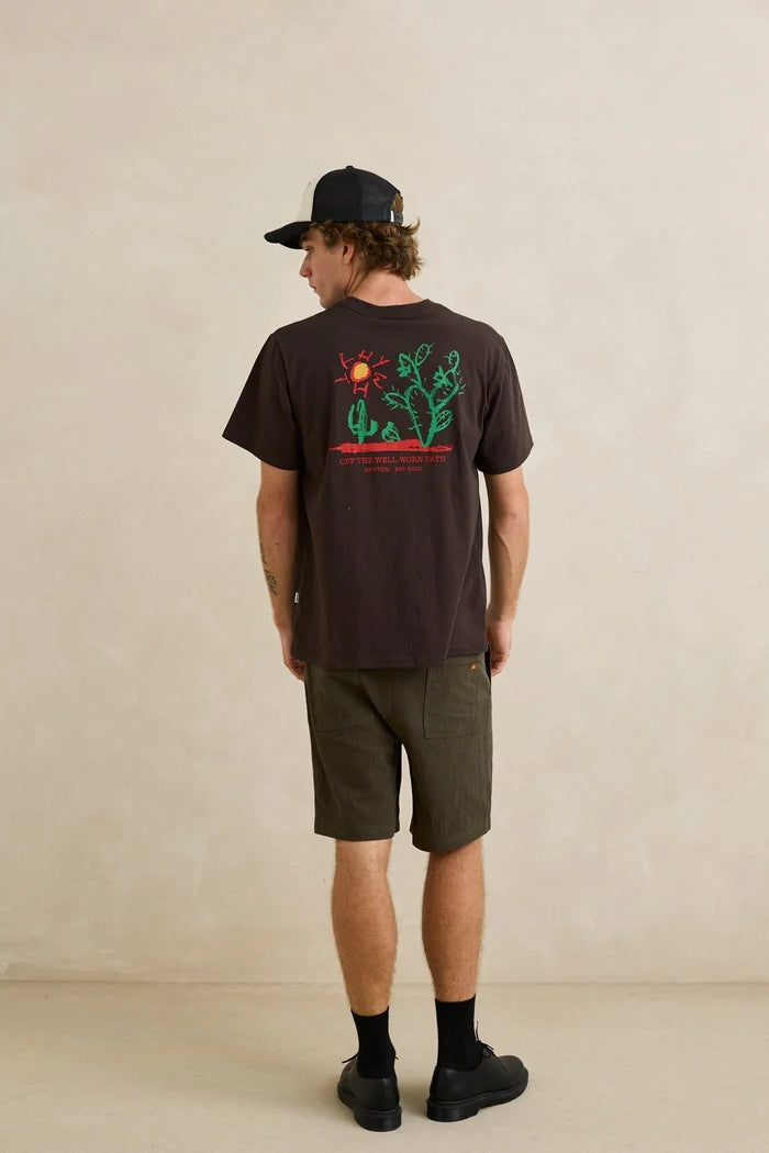 RHYTHM CACTUS SS T-SHIRT - VINTAGE BLACK