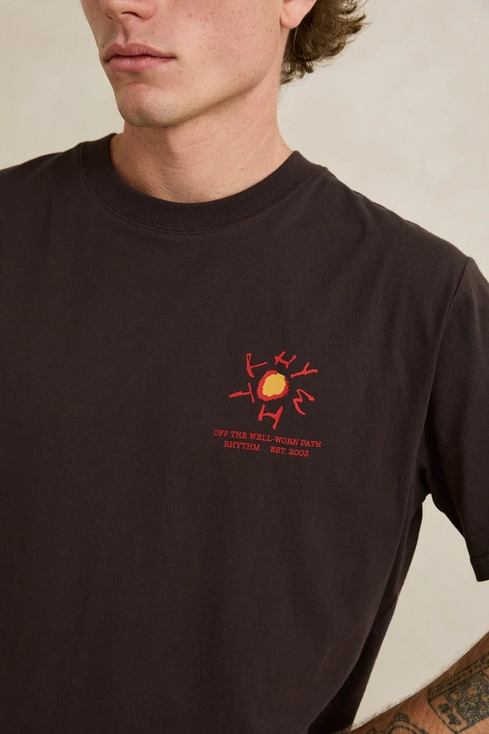 RHYTHM CACTUS SS T-SHIRT - VINTAGE BLACK