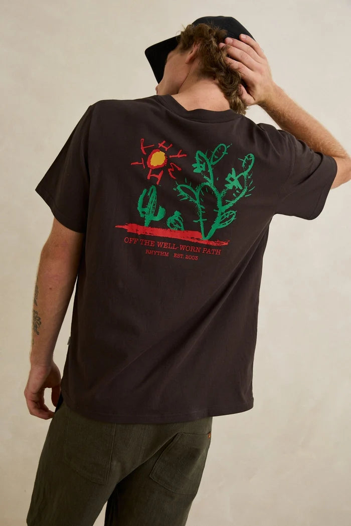 RHYTHM CACTUS SS T-SHIRT - VINTAGE BLACK