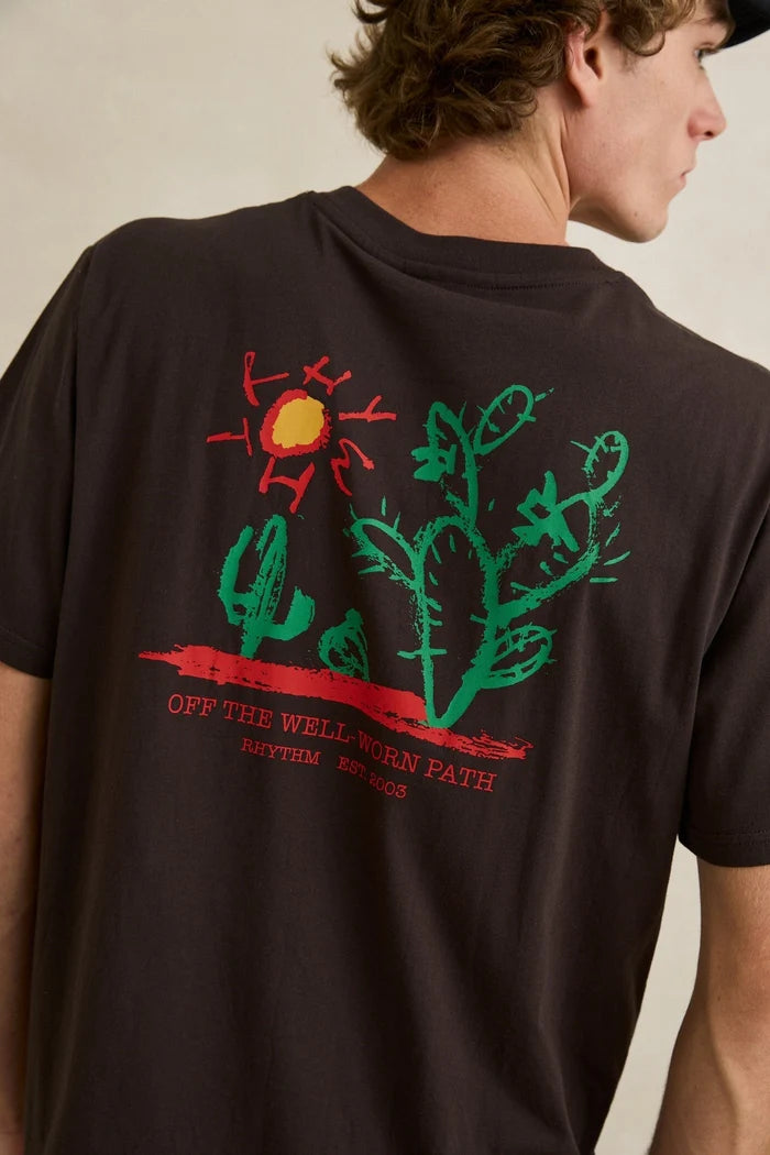 RHYTHM CACTUS SS T-SHIRT - VINTAGE BLACK