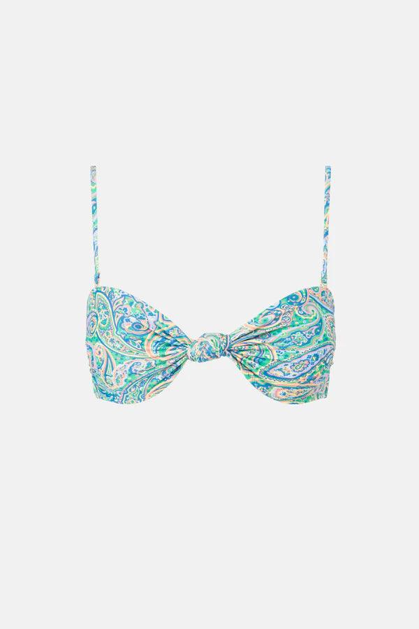 RHYTHM CABO PAISLEY KNOT BANDEAU TOP