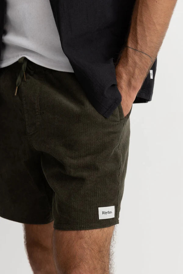 RHYTHM CLASSIC CORD JAM SHORT -  OLIVE