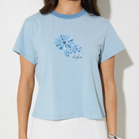 RHYTHM DAISY FLORAL STRIPE TEE - BABY BLUE