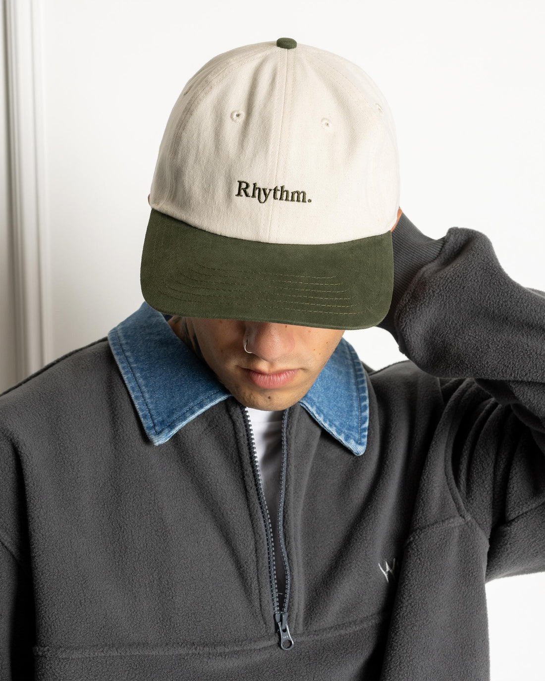 RHYTHM ESSENTIAL BRUSHED TWILL CAP - STONE