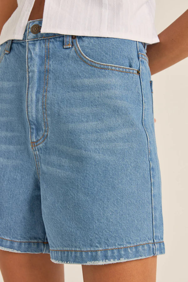 RHYTHM ESCAPE DENIM SHORT -  WASHED BLUE