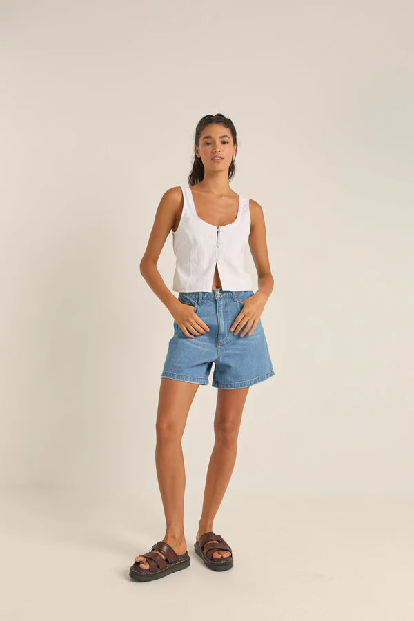 RHYTHM ESCAPE DENIM SHORT -  WASHED BLUE