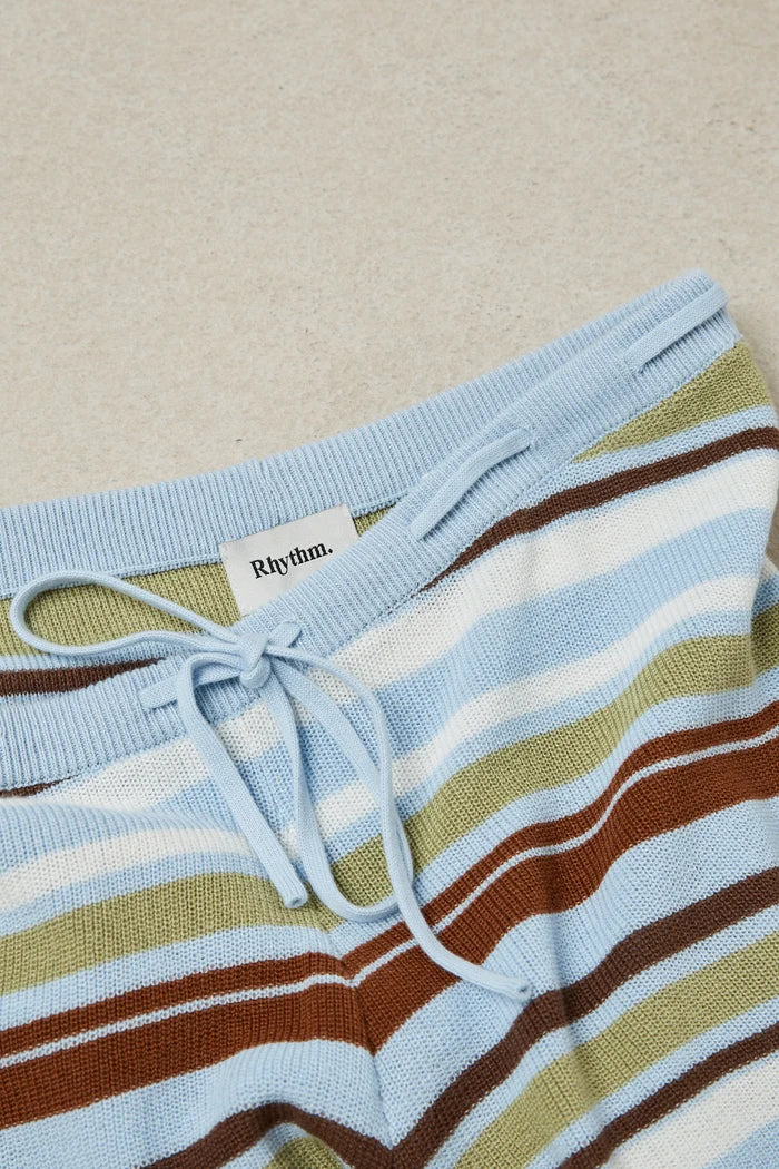 RHYTHM FRANKIE STRIPE KNIT SHORT - MARINE GREEN